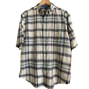 Woolrich-Plaid‎ Short Sleeve-Mens-Size M-EUC